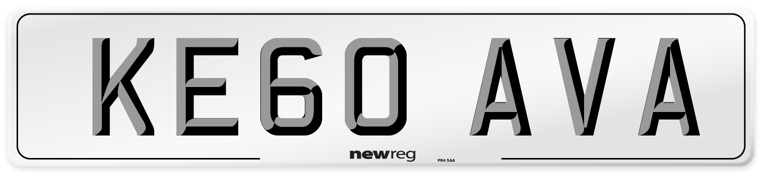 KE60 AVA Number Plate from New Reg